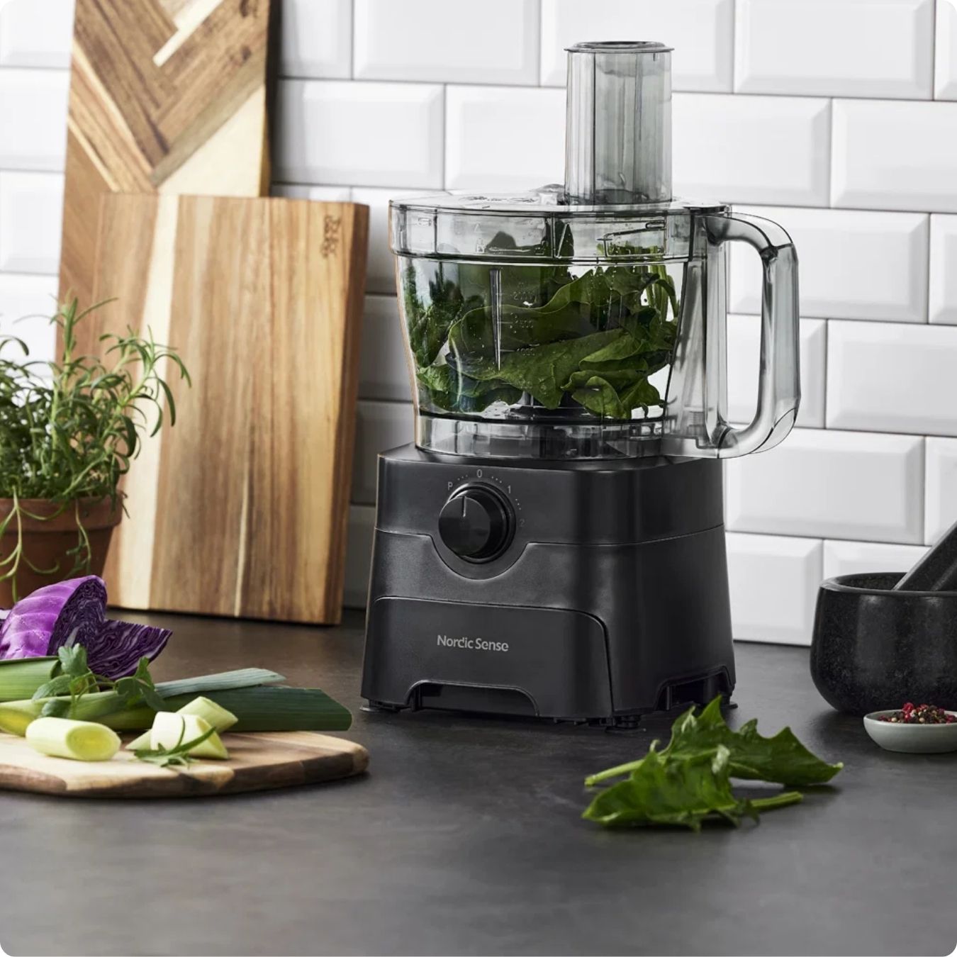 Nordic Sense Foodprocessor 3,5 liter 1000 watt Sort